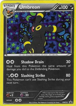 Umbreon BW93 Black & White Holo - Heavily Played - Pokemon - Image 1