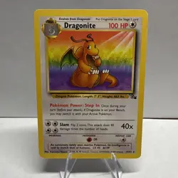 Pokemon Dragonite 19/62 Fossil Rare Stage 2 100 HP Regular Unlimited WOTC - Image 1