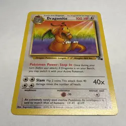 Pokemon Dragonite 19/62 Fossil Rare Stage 2 100 HP Regular Unlimited WOTC - Image 5