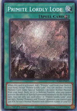 Rarity Collection 5 Secret Rare RA05-EN072 Primite Lordly Lode - Image 1