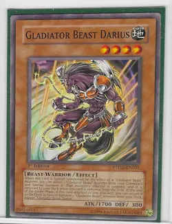 Gladiator Beast Darius PTDN-EN031 - Common- Near Mint - 1ST - Yugioh - Image 1