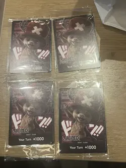 4x Bandai One Piece Netflix Don!! Promo Card Tony Tony Chopper SEALED - Image 1