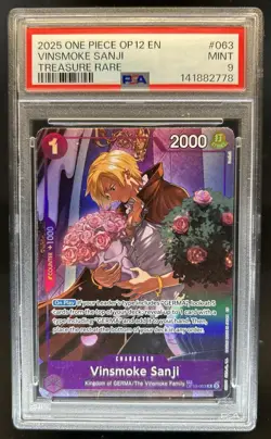 2025 One Piece Legacy of the Master Vinsmoke Sanji Treasure Rare #OP10-063 PSA 9 - Image 1