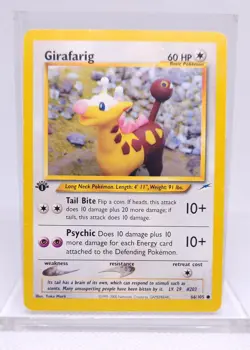 Pokemon 1st Edition Girafarig 66/105 Neo Destiny Regular WOTC - Image 1