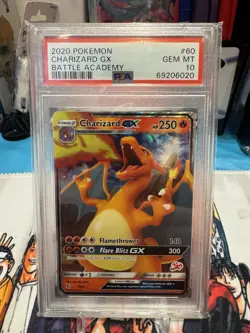 2020 Pokemon Battle Academy PSA 10 GEM MINT Charizard GX #60 9/68 - Image 1
