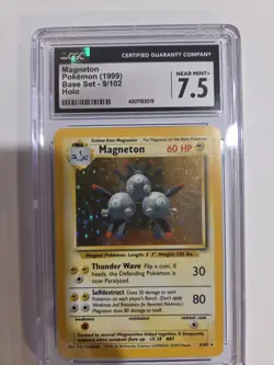 1999 Pokemon Base Set Magneton 9/102 Holo CGC 7.5 - Image 2