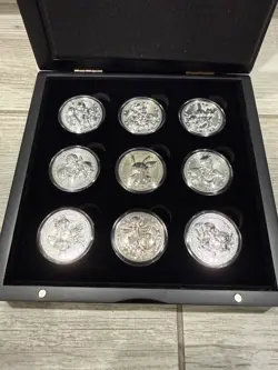 Pokemon Celebration Commemorative Coin Set (9-Piece) 25th Anniversary New - Image 1
