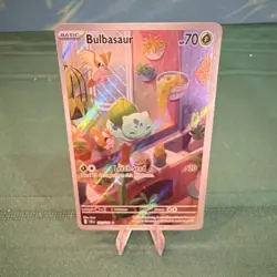 Pokemon Bulbasaur Illustration Rare Holo SV07: Stellar Crown 143/142 70 HP - Image 1