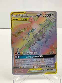 Pokemon Moltres Zapdos Articuno GX 66/68 Hidden Fates Ultra Rare Holo 300 HP - Image 1