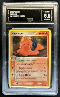 2005 Pokemon EX Unseen Forces Magcargo #41/115 GMA 8.5 - Image 1