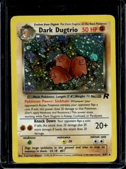 2000 Pokemon Team Rocket Dark Dugtrio Holo #6/82 - Image 1