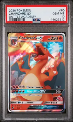 2020 POKEMON BATTLE ACADEMY #60 CHARIZARD GX PSA 10 - Image 1