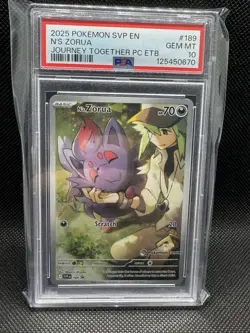 Pokemon Center ETB Promo SVP #189 Journey to Together N's Zorua PSA 10 Gem Mint - Image 1