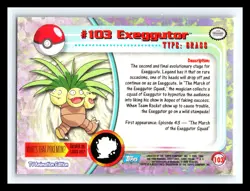 💥 EXEGGUTOR 1999 Topps Pokemon Blue Logo Silver Holo Foil Vintage Rare # 103 - Image 2