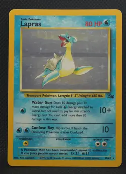 Lapras 10/62 Fossil Holo Pokemon TCG - Image 1