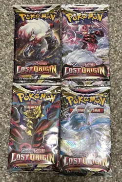 Pokemon TCG: Lost Origin Sleeved Booster 4 Pack Art Set - Image 1