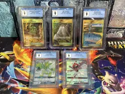 Pokemon CGC Graded Mint 9’s Hidden Fates Shiny Vault Lot Of 5 Scizor Kartana - Image 1