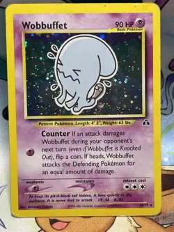 Wobbuffet 16/75 Neo Discovery Rare Holo Pokemon TCG , MP-HP - Image 4