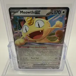 Meowth EX Full Art Holo Foil Double Rare Pokemon TCG Perfect Order 062/088 Rare - Image 2