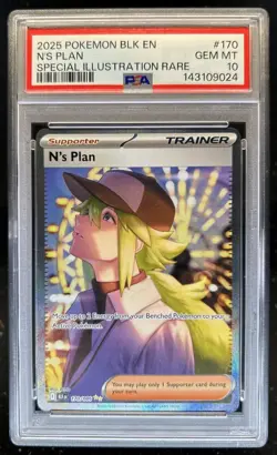 2025 Pokemon Black Bolt N's Plan Special Illustration Rare #170/086 PSA 10 - Image 1