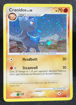 Pokemon TCG Cranidos DP07 Holo Black Star Promo Holo Bleed LP - Image 1