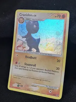 Pokemon TCG Cranidos DP07 Holo Black Star Promo Holo Bleed LP - Image 2