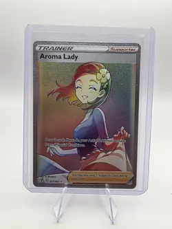 Pokemon TCG Aroma Lady 221/203 Rainbow Secret Rare - Evolving Skies - Image 1