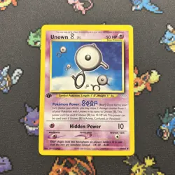 1ST EDITION Unown B 39/64 LP/EX -Vintage Pokemon Card- Neo Revelation (8q) - Image 1