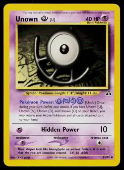 Pokemon Card Neo Discovery Unown [U] 51/75 Uncommon - Image 1