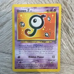 Pokemon Unown J 38 WOTC Promo Black Star TCG Card - Image 1
