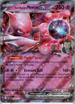 Team Rocket's Mewtwo ex - 079/217 ME: Ascended Heroes - Pokemon Card - NM - Image 1