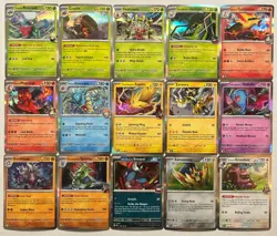 Pokemon TCG 15 Card Destined Rivals Holo Lot No Duplicates Gyarados Zapdos +++ - Image 1