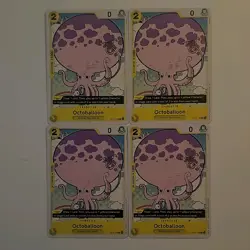 Bandai One Piece Card Game Octoballoon OP15-106 Character Cards x4 English NM - Image 1