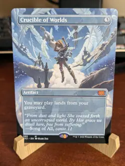MTG: Crucible of Worlds BORDERLESS, NM Double Masters 2022 MYTHIC Artifact Card! - Image 1