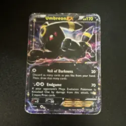 Pokemon Umbreon EX Ultra Rare Holo Fates Collide 55/124 Basic 170 HP Card - Image 1