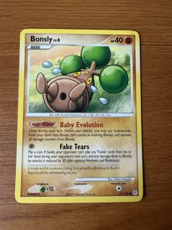 Bonsly 71/130 Diamond and Pearl Regular Card 2007 Pokemon TCG - Image 1