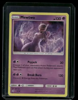 Mewtwo 12/18 - Holo Rare Detective Pikachu Pokemon Card - NM/M - Image 1