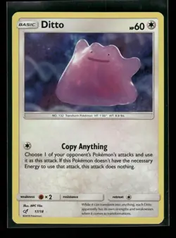 Ditto 17/18 - Holo Ultra Rare Detective Pikachu Pokemon Card - NM/M - Image 1