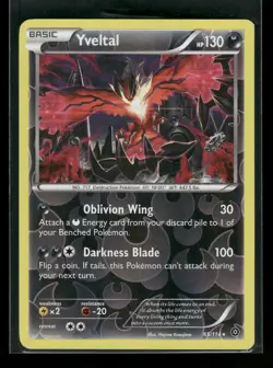 Yveltal 65/114 - Reverse Holo Rare Steam Siege Pokemon Card - NM/M - Image 1
