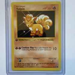 Pokemon TCG Vulpix 1st Edition Shadowless Base Set 68/102 - Image 1