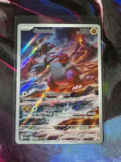 Groudon 199/182 SV04 Paradox Rift Illustration Rare Pokemon TCG NM+ - Image 1