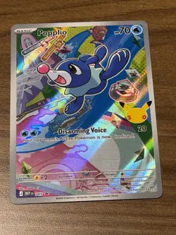 Pokemon First Partner Illustration Collection Popplio Black Star Full Art #045 - Image 1