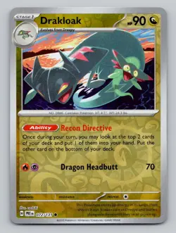 Reverse Holo Drakloak 072/131 Common Prismatic Evolutions Pokemon - Image 1