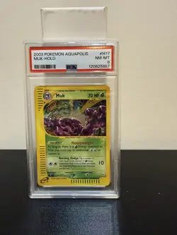 2003 POKEMON AQUAPOLIS #H17 MUK-HOLO PSA 8 NM-MT - Image 1