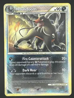 Pokemon Houndoom 5/90 Undaunted Cross Hatch Holo League Promo - Image 1