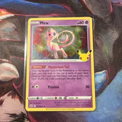 Pokemon TCG Mew 011/025 Holo Rare Celebrations Set 25th Anniversary - Image 1