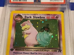 Pokemon 1st Edition Team Rocket Dark Slowbro Holo #12 - PSA 8 - Image 2