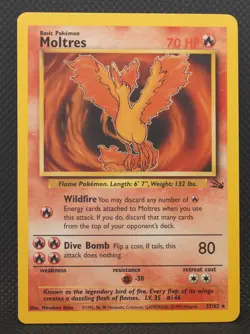 Moltres 27/62 Fossil Regular Pokemon TCG - Image 1