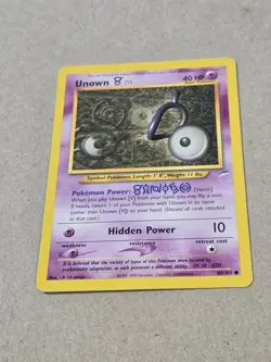 Pokemon Unown [F] Uncommon Neo Discovery 48/75 - Image 1