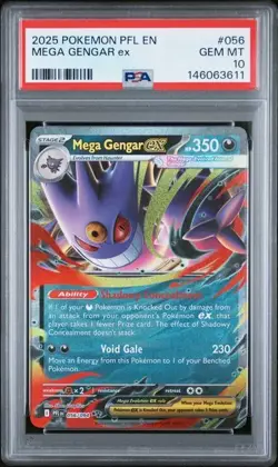 Pokemon - Mega Gengar ex 056/094 - Me02 Phantasmal Flames Double Rare - PSA 10 - Image 1